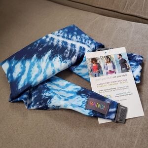 NWT Bandi Blue Tie Dye Pocketed Belt, Rare Retired Pattern